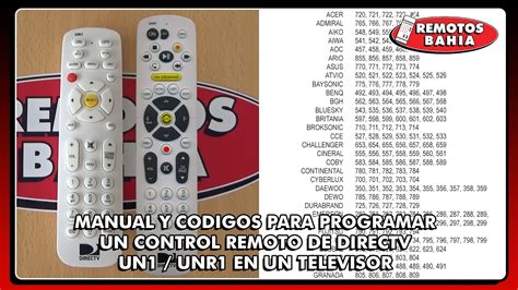 direct tv remote codes jvc.